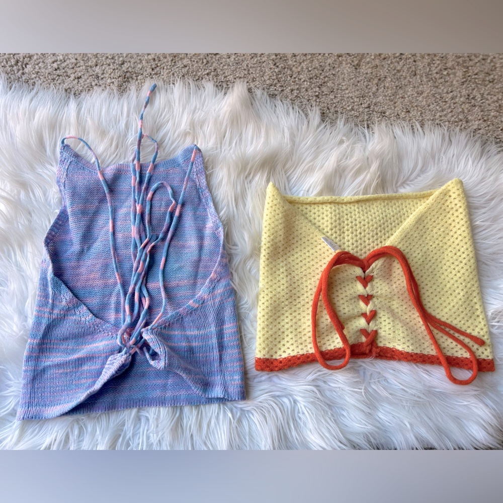 Bundle of 2 Knitted Crop Tops